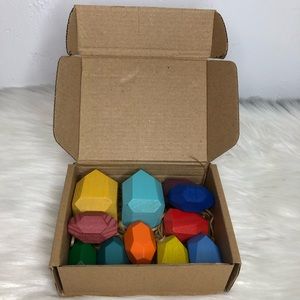 Wooden Stacking and Sorting Rocks Balancing Rocks Waldorf and Montessori Toy